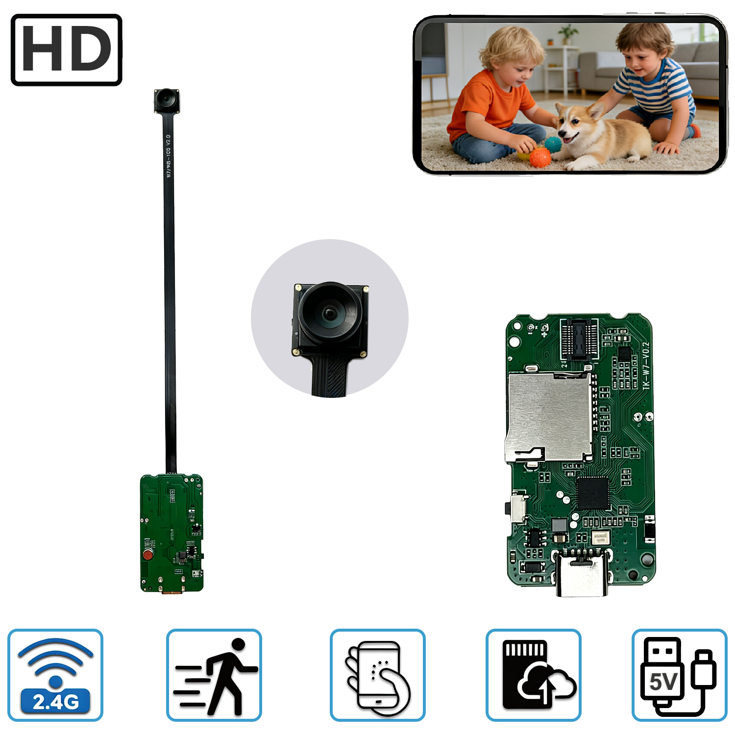 Home Security No Wifi Needed - Module PCBA de caméra de sécurité