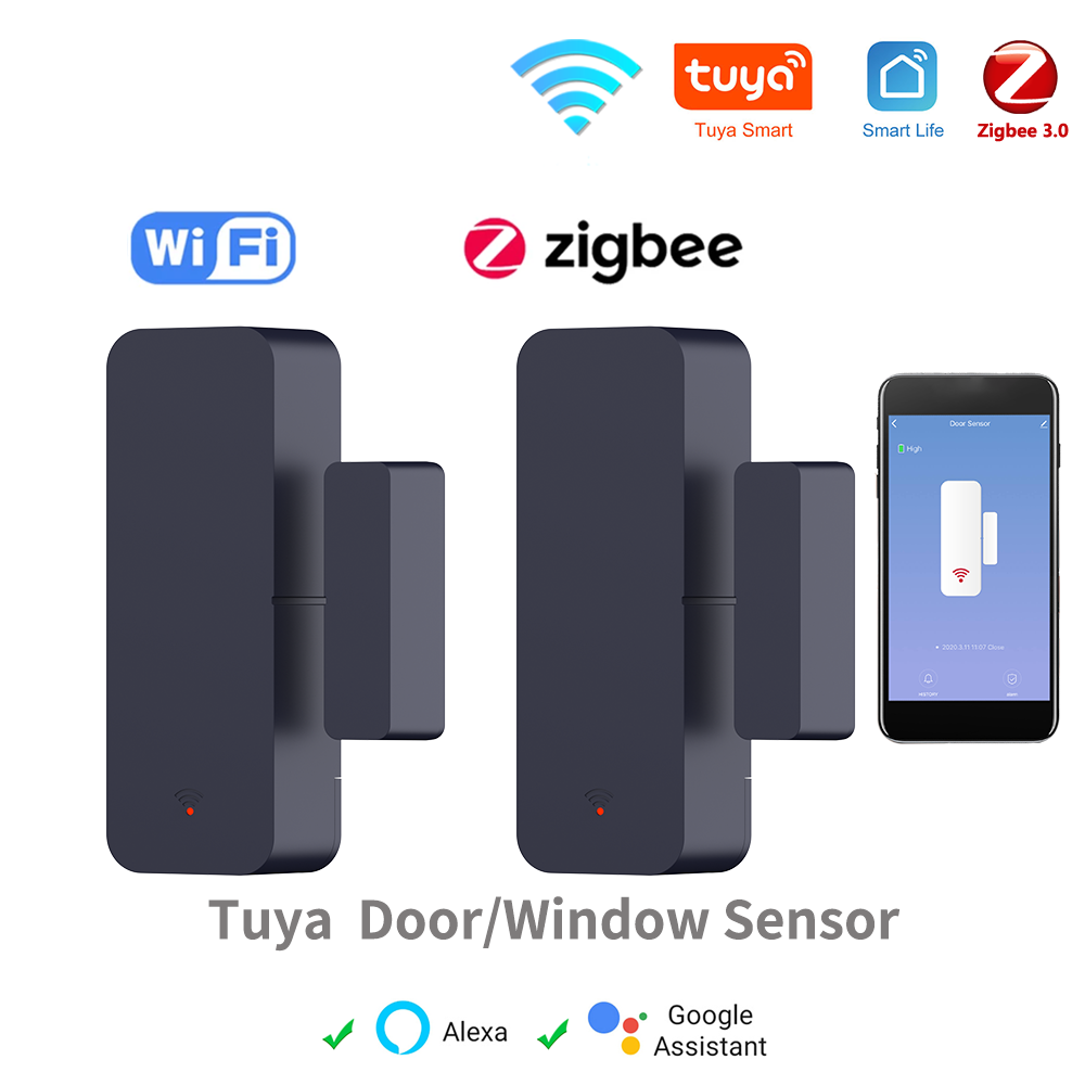 Home Security Technology - Tuya Zigbee-Capteur de porte WiFi, capteur