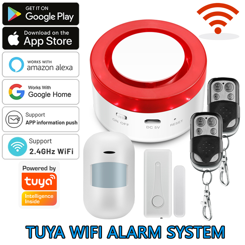 Sim Gsm Alarm - Système d'alarme domestique sans fil Tuya,