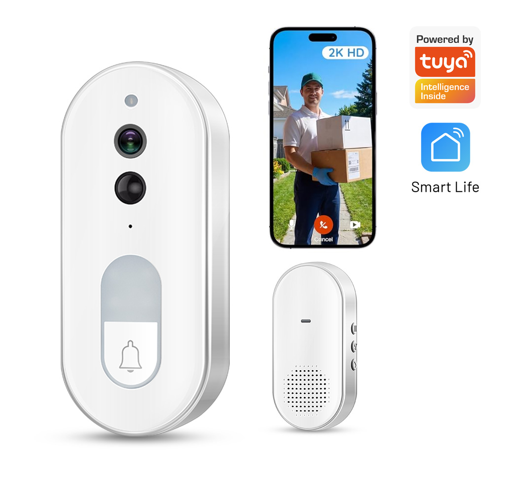 Home Security No Wifi Needed - Sonnette vidéo intelligente Tuya, sans fil,