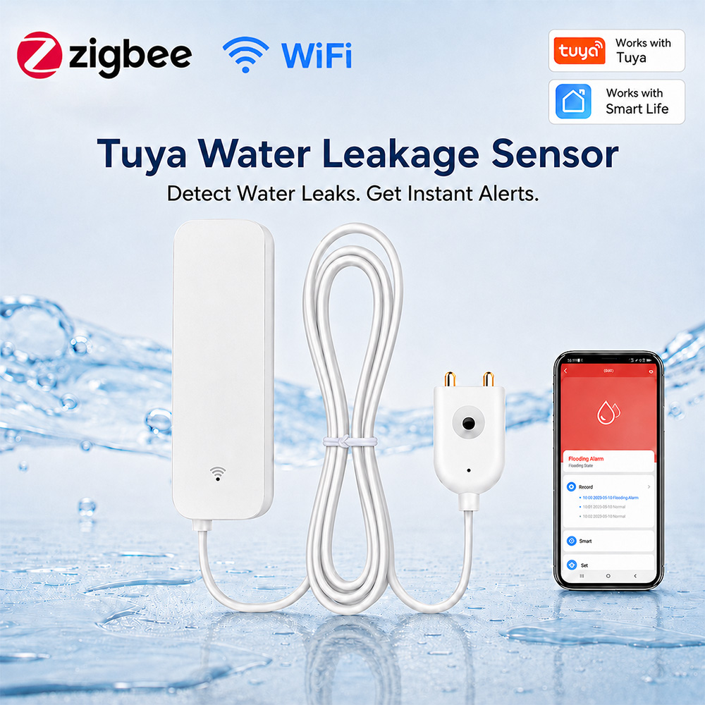 Home Security Technology - Détecteur de fuite d'eau ZigBee WiFi,
