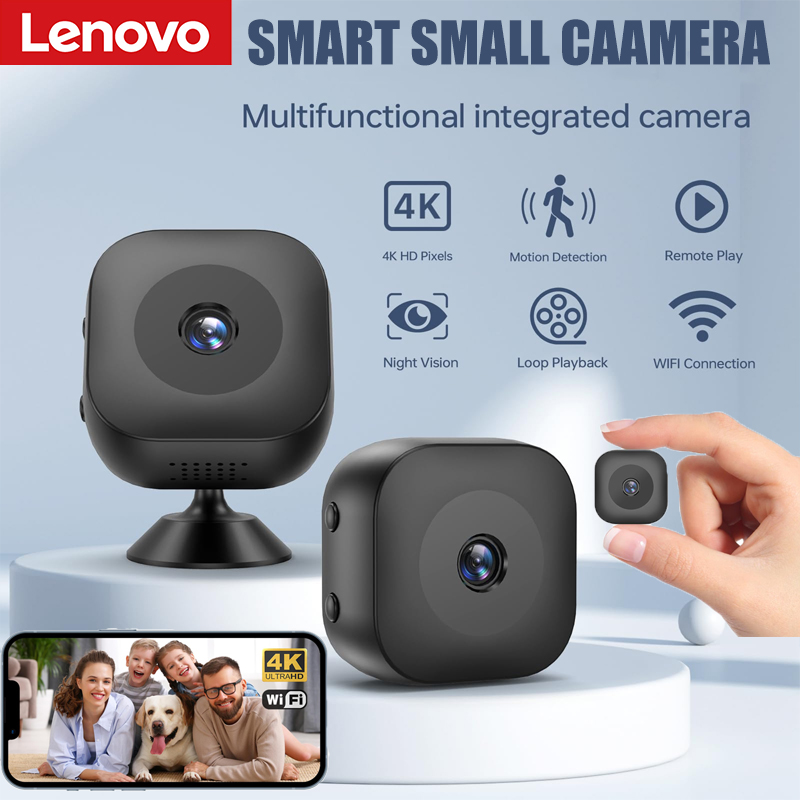 Home Security No Wifi Needed - Caméra miniature intelligente Lenovo 4K HD,
