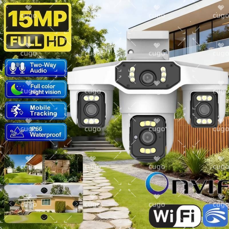 Caméra IP Wifi 15MP 8K à trois - Home Security Police avis et prix