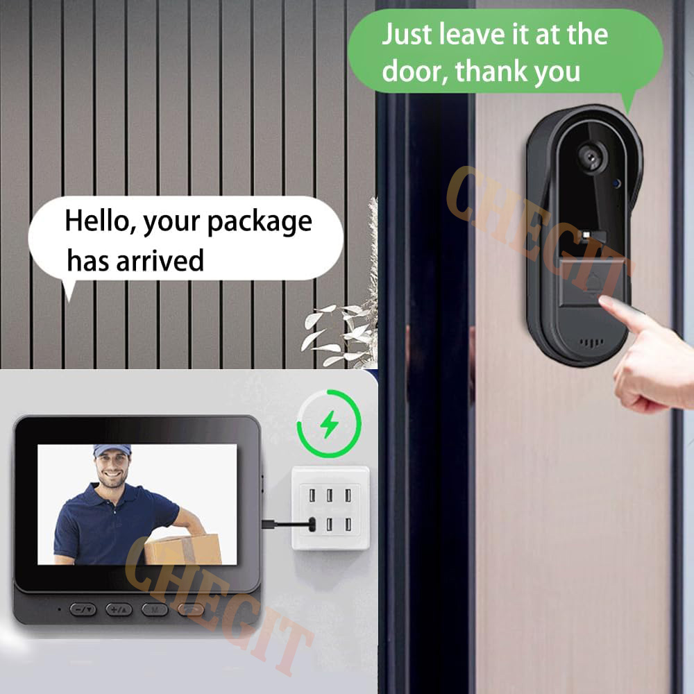 Sonnette Wifi sans fil avec ca - Home Security No Wifi Needed avis et prix