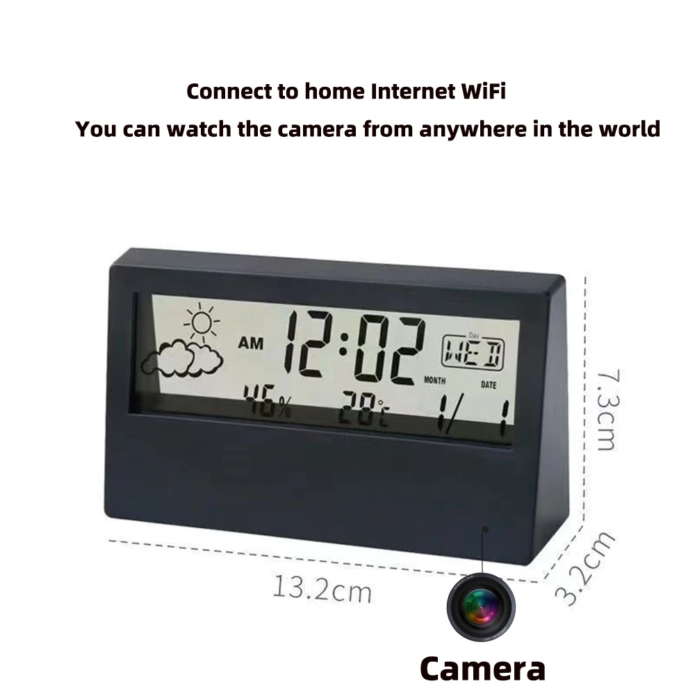 Caméra horloge WiFi 4K avec dé - Home Security No Wifi Needed avis et prix